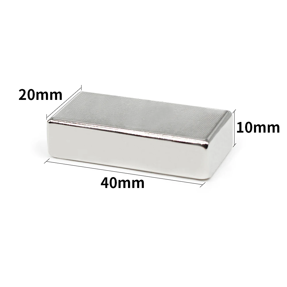 

1/2/3/5PCS 40x20x10mm Quadrate Super Strong Powerful Magnets N35 Thick Block Permanent Magnet 40x20x10 Neodymium Magnet 40*20*10