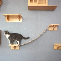 cat climbing frame pet cat climbing ladder wood kitten jumping platform diy pet furniture wall mounted cat toys play house