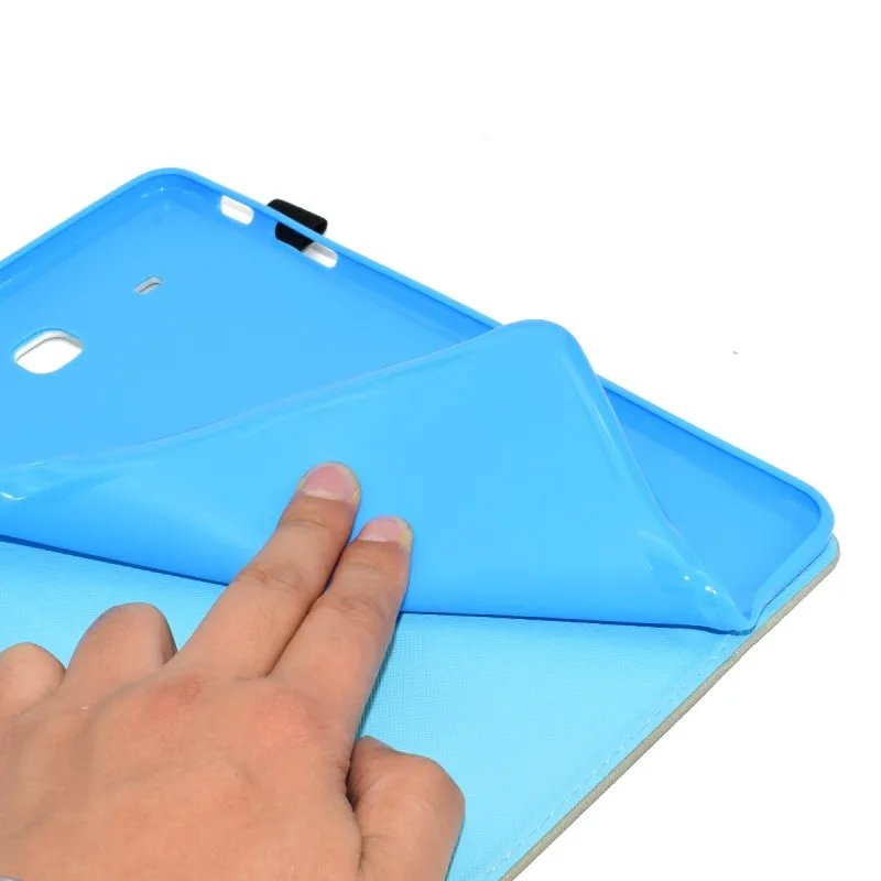 Чехол для Samsung Galaxy Tab E 9 6 T560 T561 чехол из искусственной кожи с мультяшным единорогом
