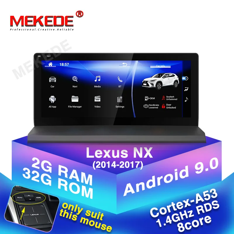 Автомобильный MP5-Player 8 ядерный Android 9,0 автомобильный Радио мультимедийный dvd-плеер для Lexus NX 200t 300h nx200T- с BT wifi gps ips