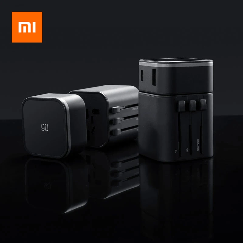 Xiaomi портативный многофункциональный США/ЕС/Великобритания/AU/DE адаптер для преобразования типа C/USB быстрая зарядка PD3.0 универсальная защита от перенапряжения