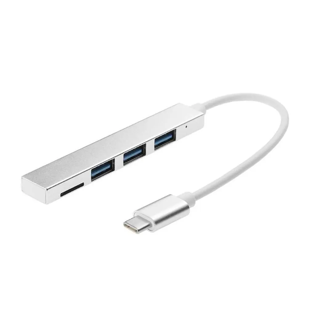 4 в 1 USB 3.0 Type C концентратор на 3 из магниевого сплава с TF ридером слотом порта для