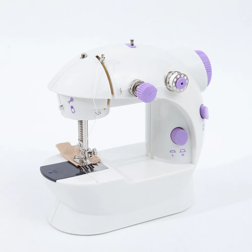 Sewing Machine Mini Portable Household Night Light Foot Pedal Straight Line Hand Table Two Thread Kit Electric Sewing Machines