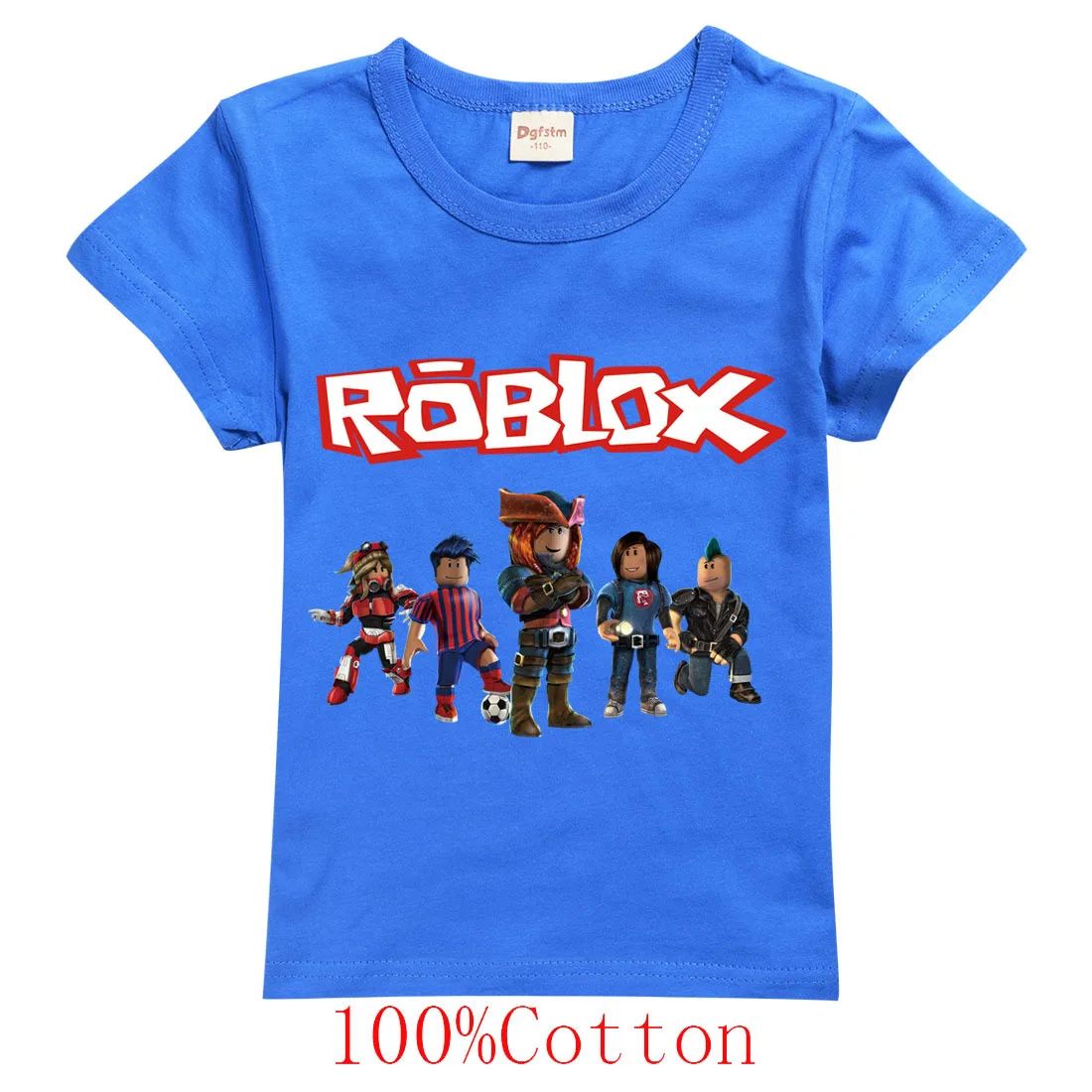 Летняя детская футболка Robloxing с коротким рукавом хлопковые футболки одежда для