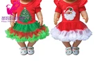 Рождественское платье для маленькой куклы 18 дюймов, рождественское платье для девочки, детские игрушки, платье для девочки, подарки