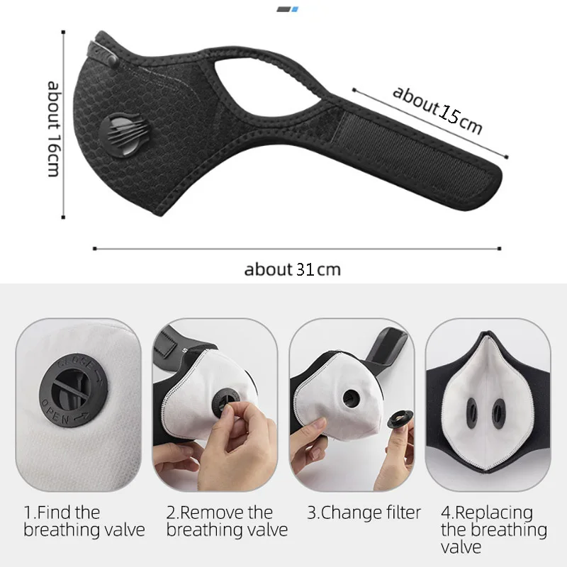 Маска для лица PM2.5 противотуманная дышащая Пылезащитная с фильтром |