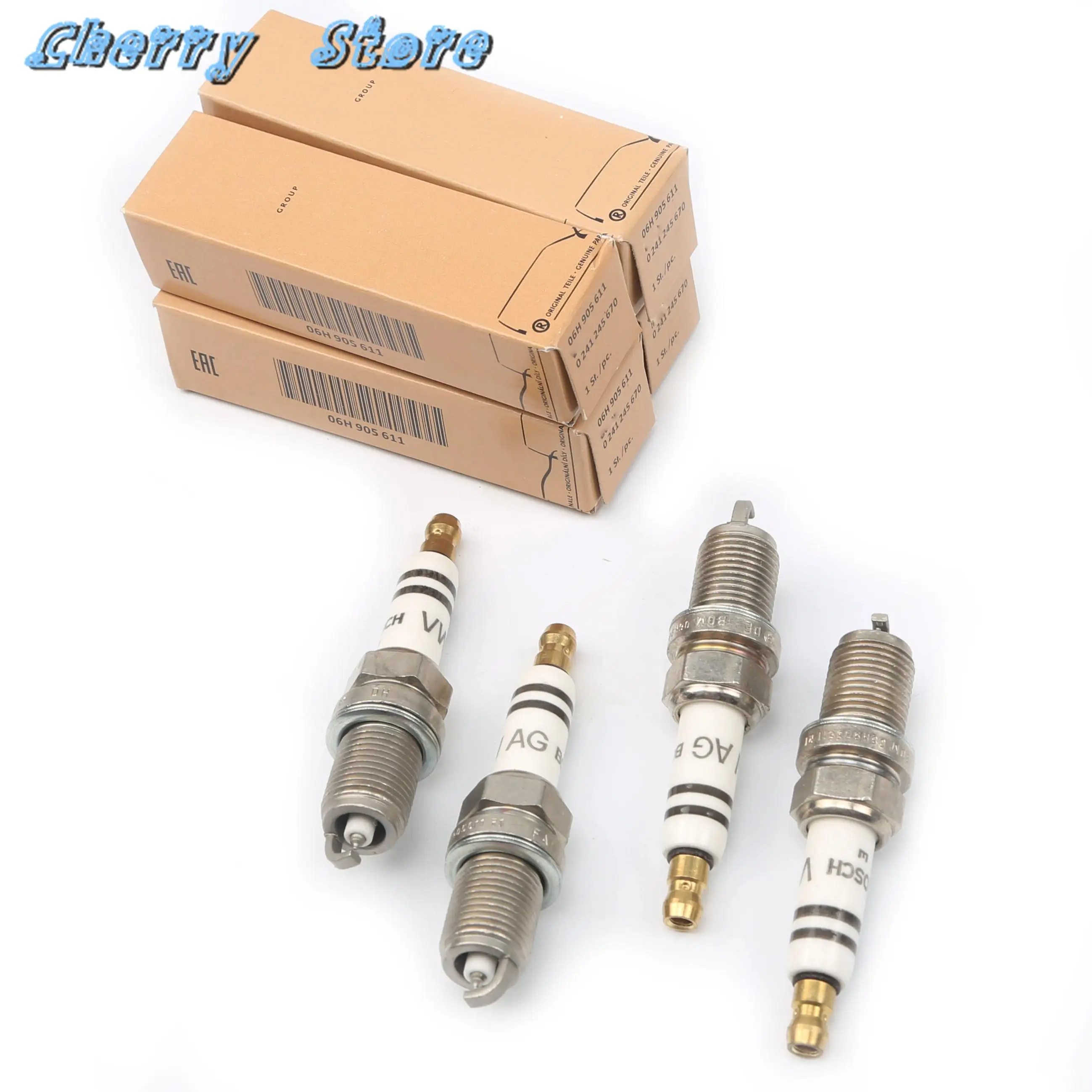 Комплект платиновых свечей зажигания 06H905611 4 шт. для VW Golf Jetta Passat Tiguan Eos AUDI A4 A5 A6 Q3 Q5 TT