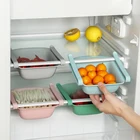 Органайзер для холодильника с выдвижными ящиками корзина Кухня Органайзер Регулируемый эластичный холодильник выдвижные свежий промежуточный Слои стеллаж для хранения