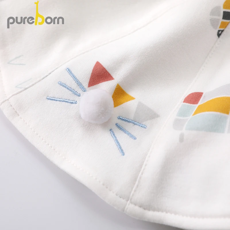 Pureborn детские шапки унисекс летние складные Панамы уличная Солнцезащитная