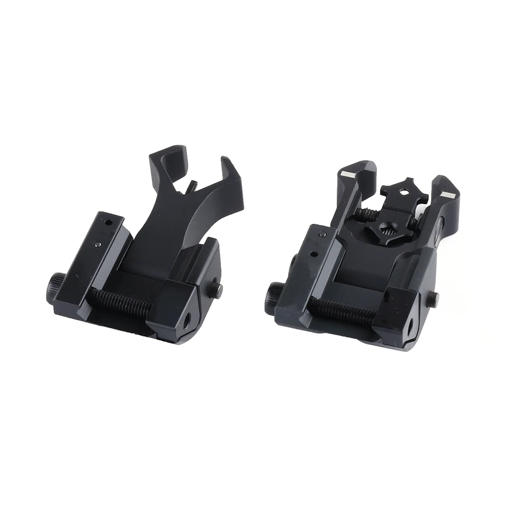 Тактический передний и задний прицел складной боевой черный железный набор для