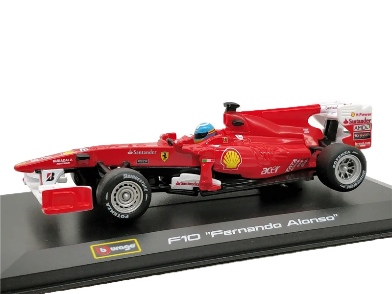 Модель гоночного автомобиля Bburago 1/32 1:32 Ferrari F1 Фернандо Алонсо No8 формула 1 литой