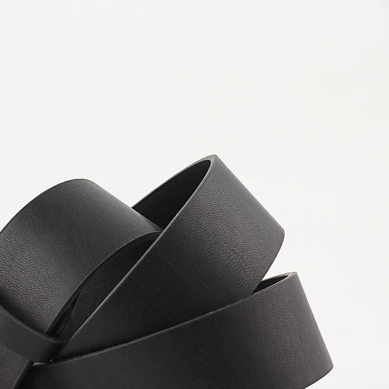 

Fashion Round Buckle No Hole Female Decorative Down Width Belt Ladies Hundred Matching Clothes Waist Women Belt Trendy