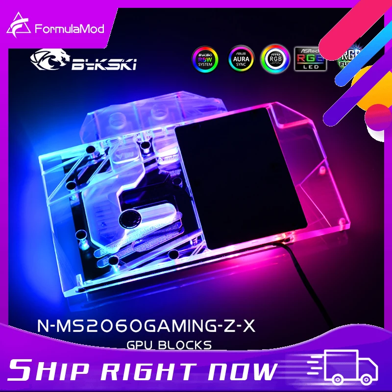 

Bykski N-MS2060GAMING-Z-X, полноэкранная Графическая карта, блок водяного охлаждения для MSI RTX2060 Gaming Z 6G
