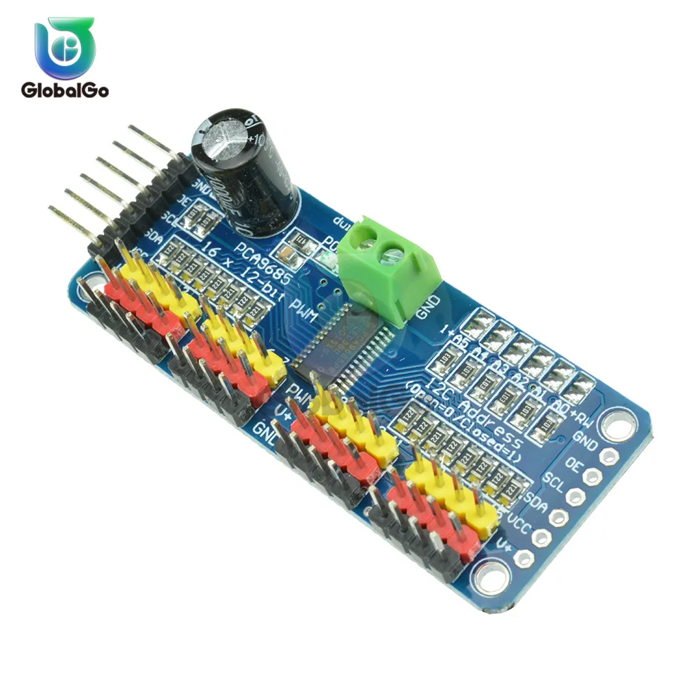 16 канал ПВМ привода 12 битная ШИМ/сервопривод I2C Интерфейс PCA9685 модуль для arduino или