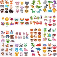 new diy 5d diamond painting stickers kit cute cartoon dinosaur parrot butterfly pattern paint by numbers art crafts for kids
