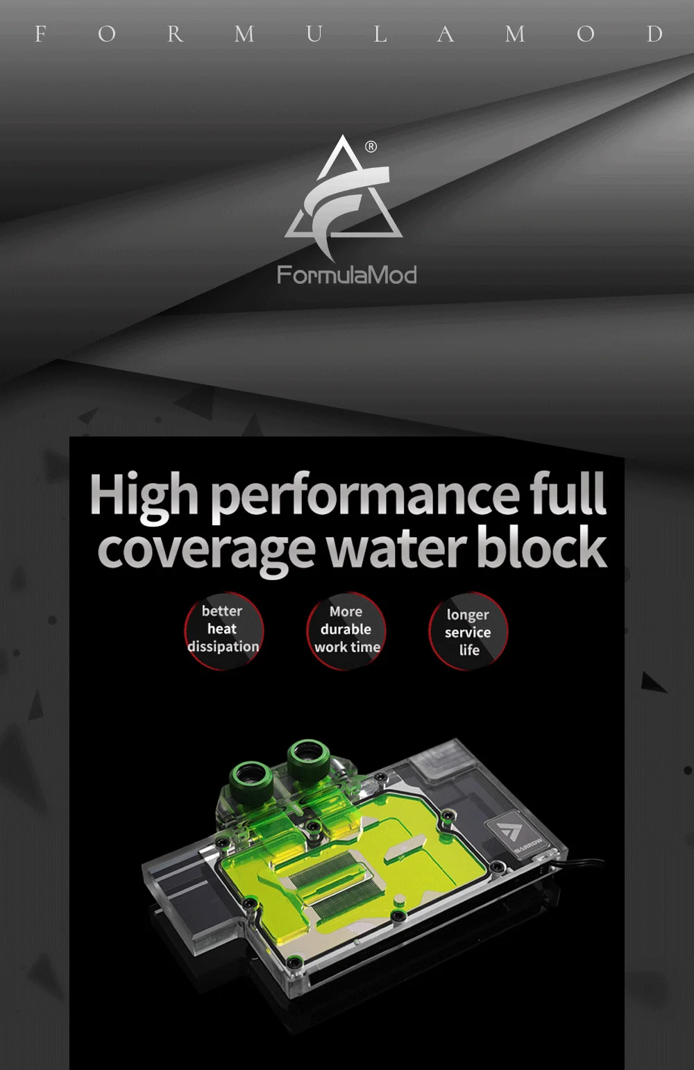 Курган BS-NVG2070-PA, полное покрытие видеокарты водяного охлаждения блоки, для NVIDIA основатель издание RTX2070/2060, INNO3D RTX2070 Твин