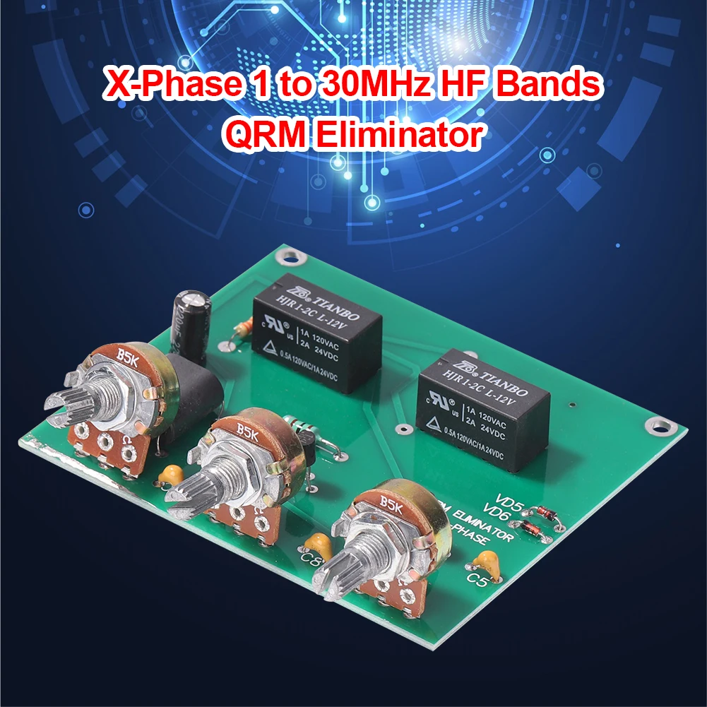 

Canceller Eliminator QRM HF Bands Diy Kit Finished Board X-Phase 1-30 MHz HF Band with PTT Control for Ham Radio