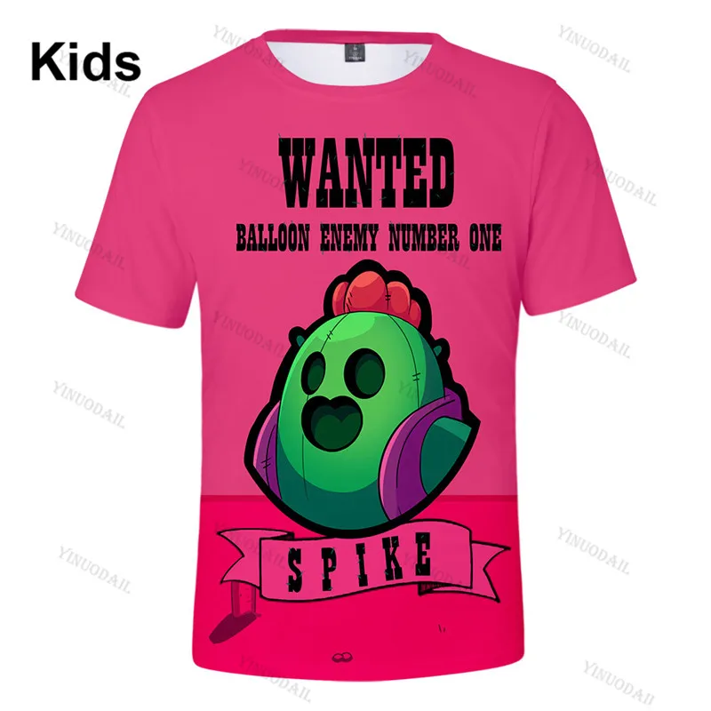 

Browlers Shooting Game Leon and Star,Crow 3d T-shirt Shirt Boys Girls Harajuku Short Sleeve Jacket Coat Kids Tshirt Teen Clothes