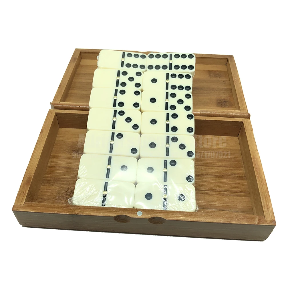 Бамбуковые коробка домино 28шт настольные игры Pai Gow Domino Game|pai gow|board gamedominoes board game |