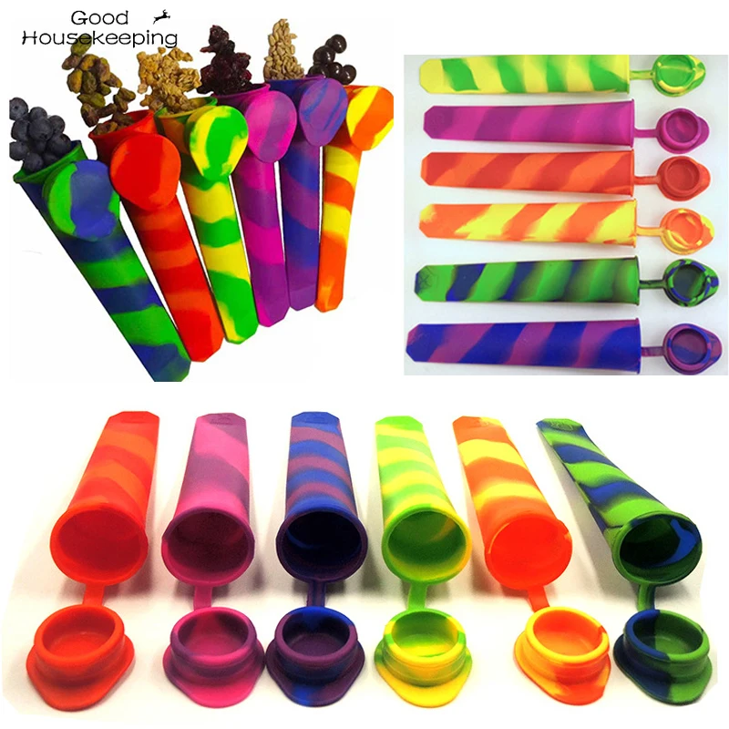 Случайный цвет Новые силиконовые DIY льда поп машина тубус лоток эскимо форма