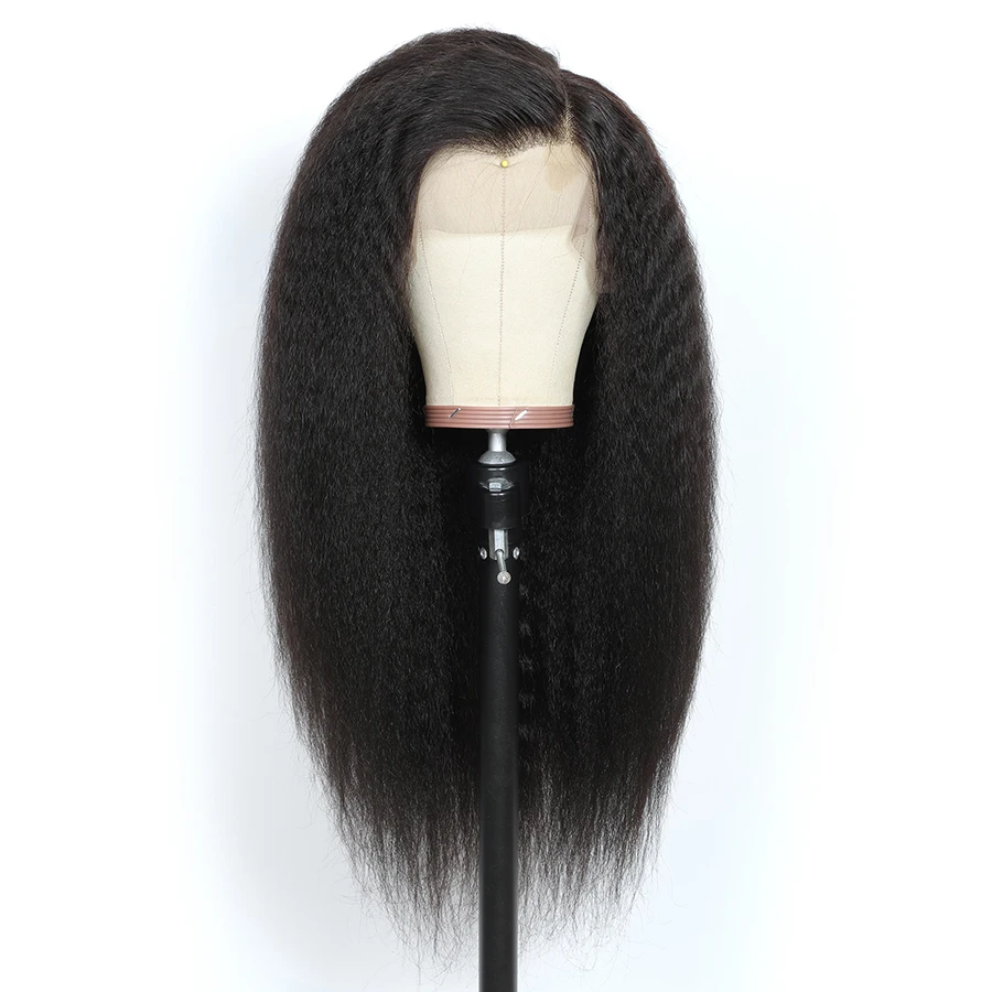 Парики из натуральных волос на кружевном фронте для черных женщин кудрявые