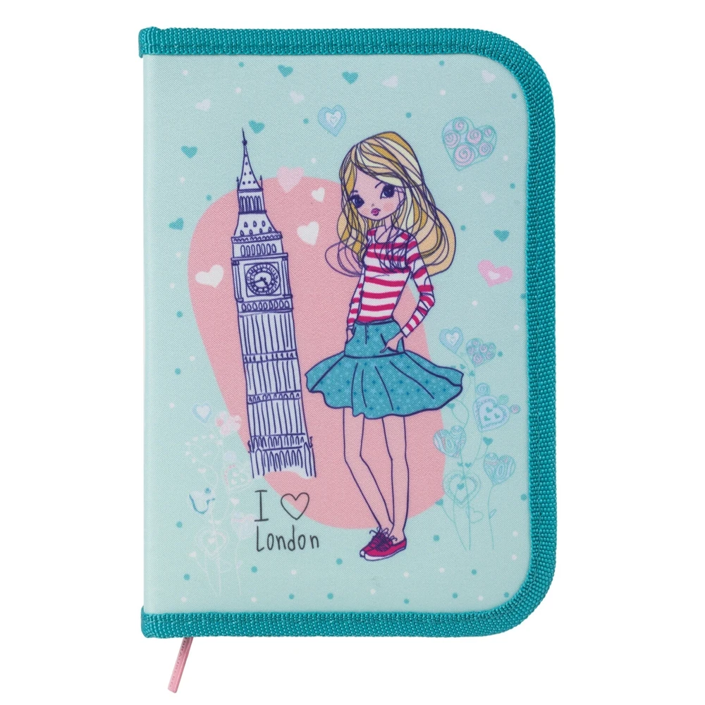 Пенал без наполнения &quotGirl&quot 1 отделение откидная планка 20х14 см | Канцтовары для