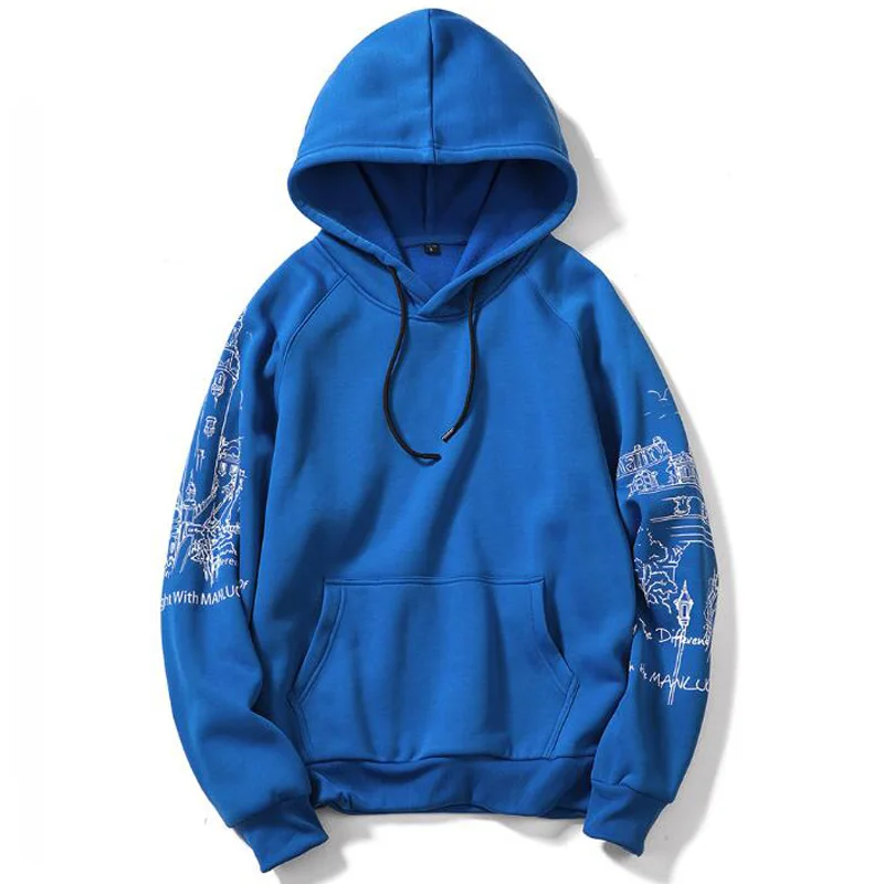 

EU Size XXL Hoodies Sweatshirt Men Hip Pop Fashion Print Cotton Tracksuit Sweat Coat Hoodies Male Brand Clothing Fashion