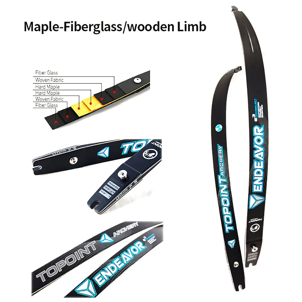 1 пара высококачественных илф изогнутые луковые конечности 18-44 фунтов кленовое