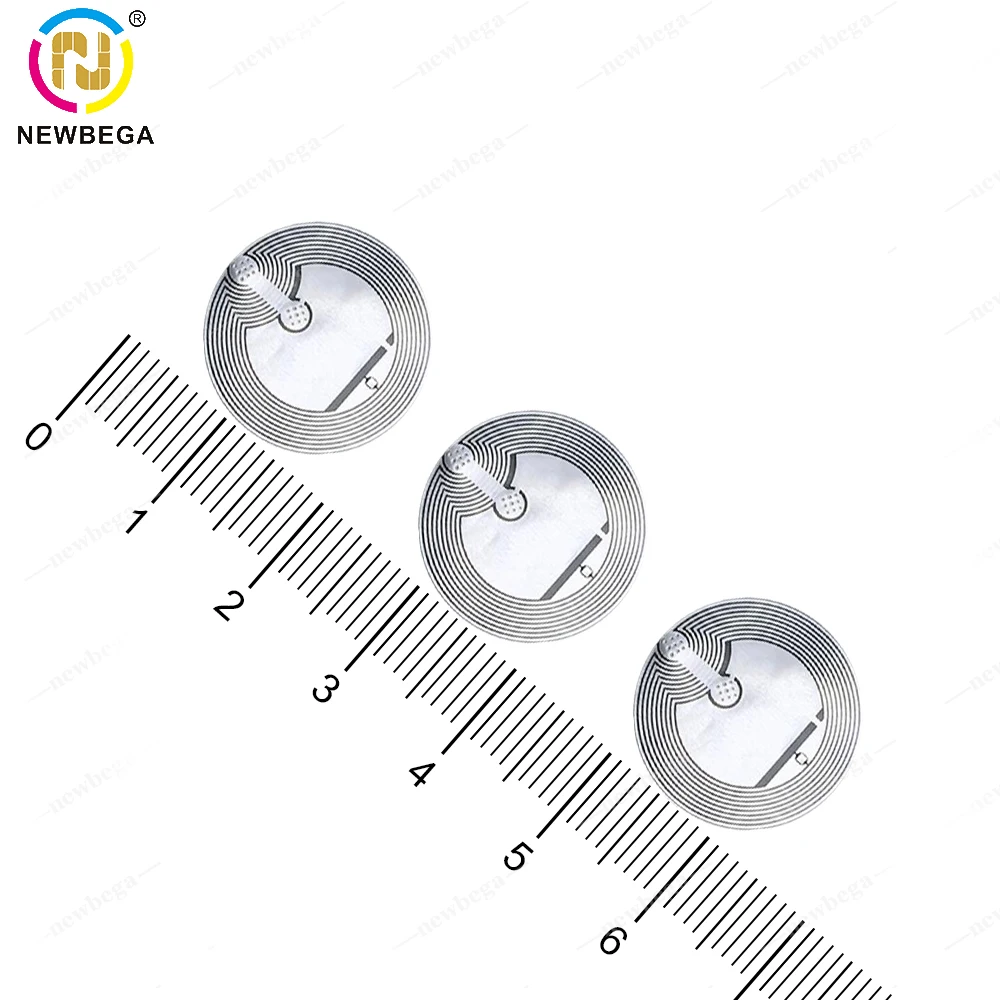 Genuine MF1 IC S50 4Byte 10PCS RFID tags dry inlay diameter 20mm 13.56MHz NFC tag |