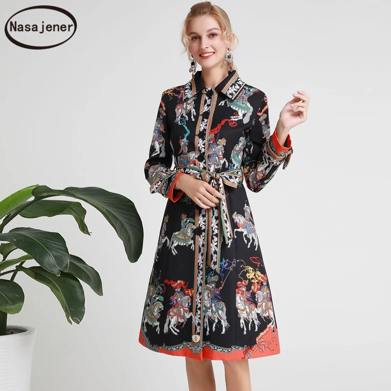 2019 модное осеннее элегантное винтажное платье для подиума женское стильное