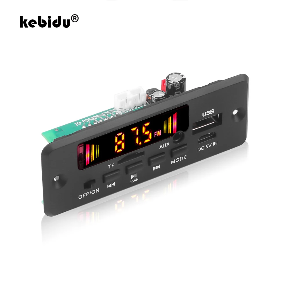 Bluetooth 5 0 Автомобильный MP3 плеер декодер плата DC 5V 12V 32V Handsfree Поддержка записи FM TF SD