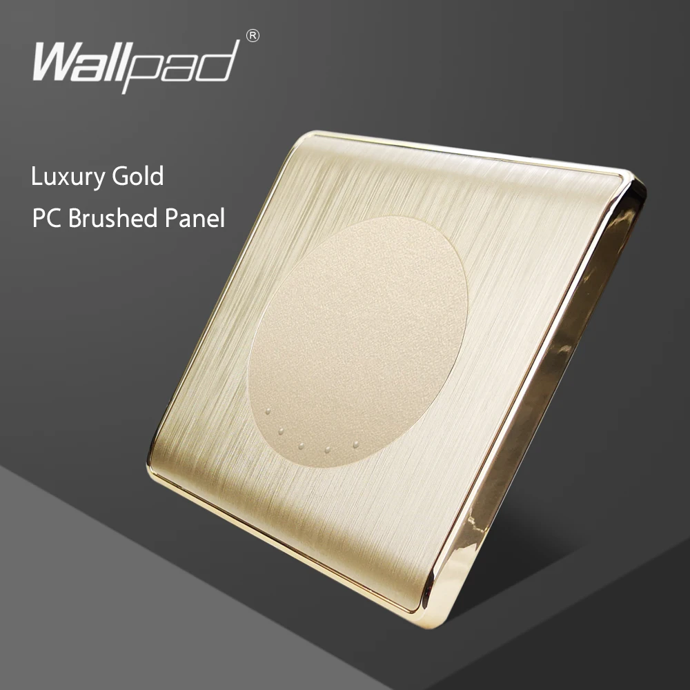 Wallpad 1 комплект промежуточный настенный выключатель Золотая матовая панель из