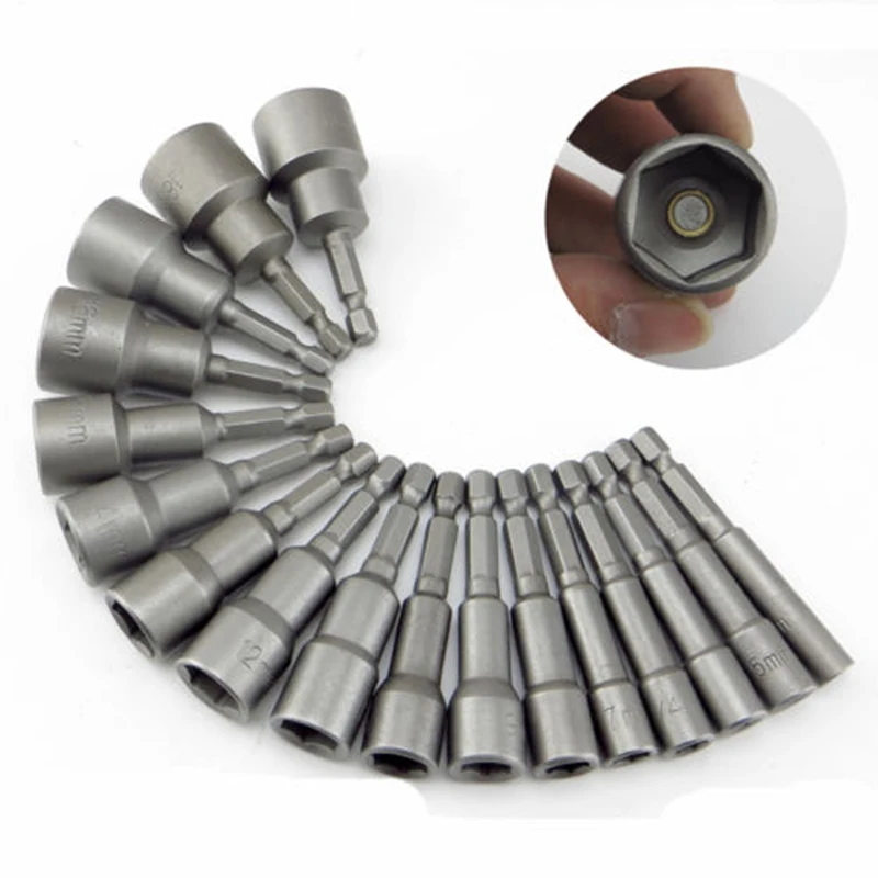 

Magnetic Drill Bit Socket Nut Driver Hex Adapter Shank Tools 6-19mm High Quality