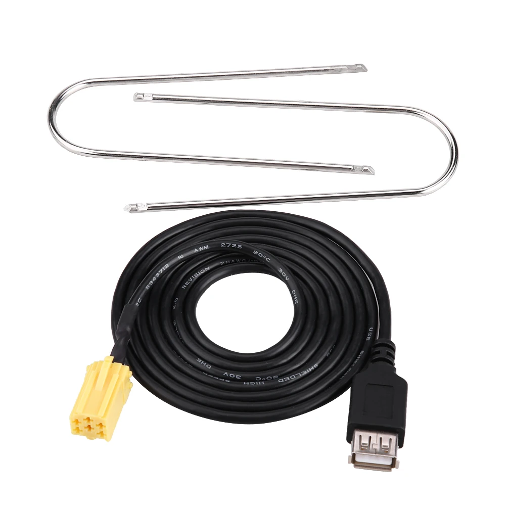 

Car MINI-ISO 6Pin Connector Plug USB Adapter Cable for Alfa Romeo Fiat Grande Punto