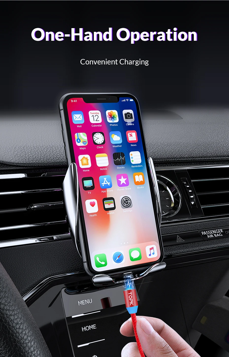 TOPK AM37 Быстрая зарядка Магнитный зарядный кабель mi cro usb type C кабель для iPhone X Xs Max 11 8 7 6 Xiaomi mi note 10 телефонные кабели