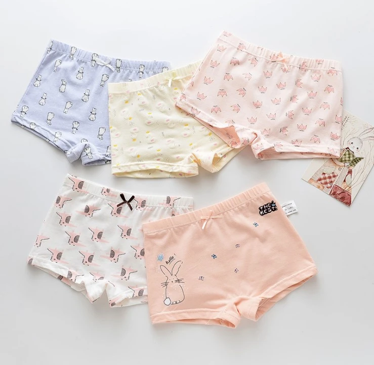 5 шт./лот нижнее белье для девочек с героями мультфильмов хлопковое детское