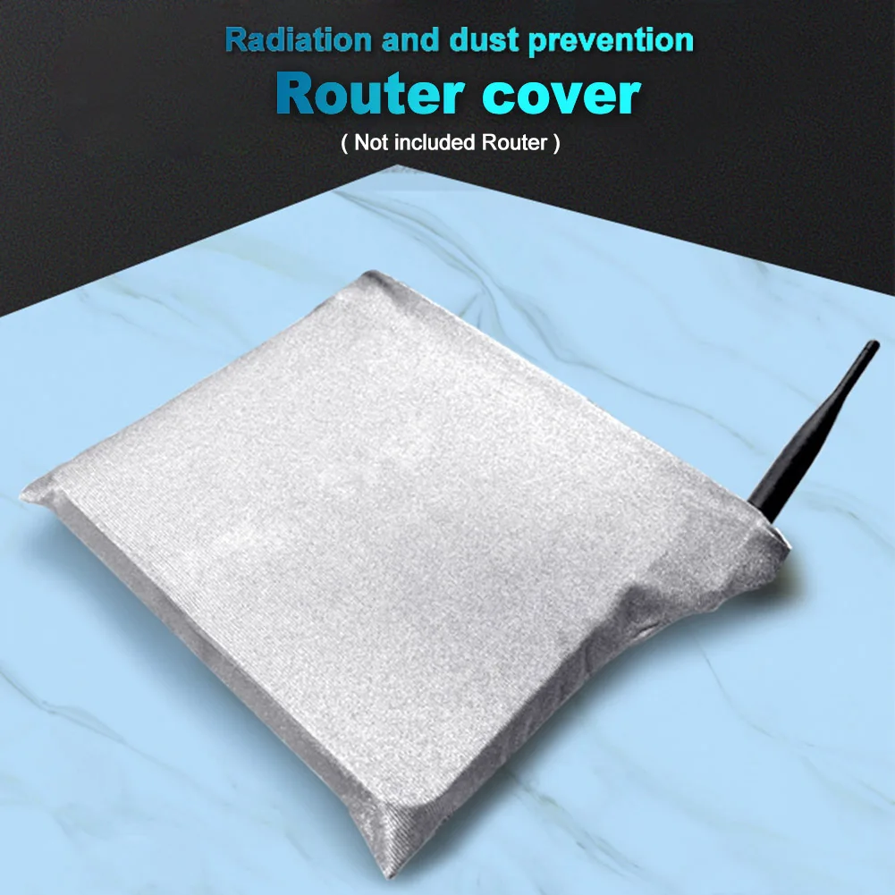 

Pouch Accessories WIFI Wireless Router Cover Radiation Protection EMF Shielding Dustproof Silver Fiber Practical Home Universal