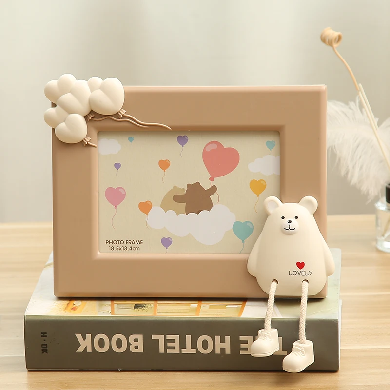 

Creative Cute Photo Frame Cartoon Rectangle Desktop Ornament Painting Frame Living Room Marcos De Fotos Home Decor DI50XK