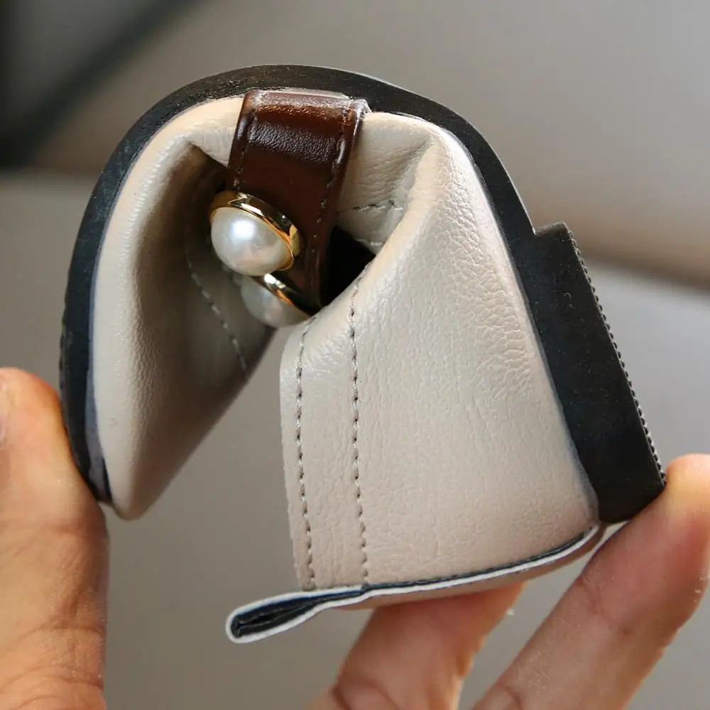 Обувь принцессы для девочек кожаная яркая школьная обувь на низком каблуке с