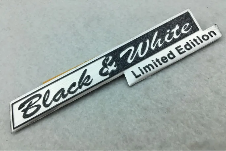 10X 3D Автомобильная алюминиевая черно белая Ограниченная серия эмблема значок