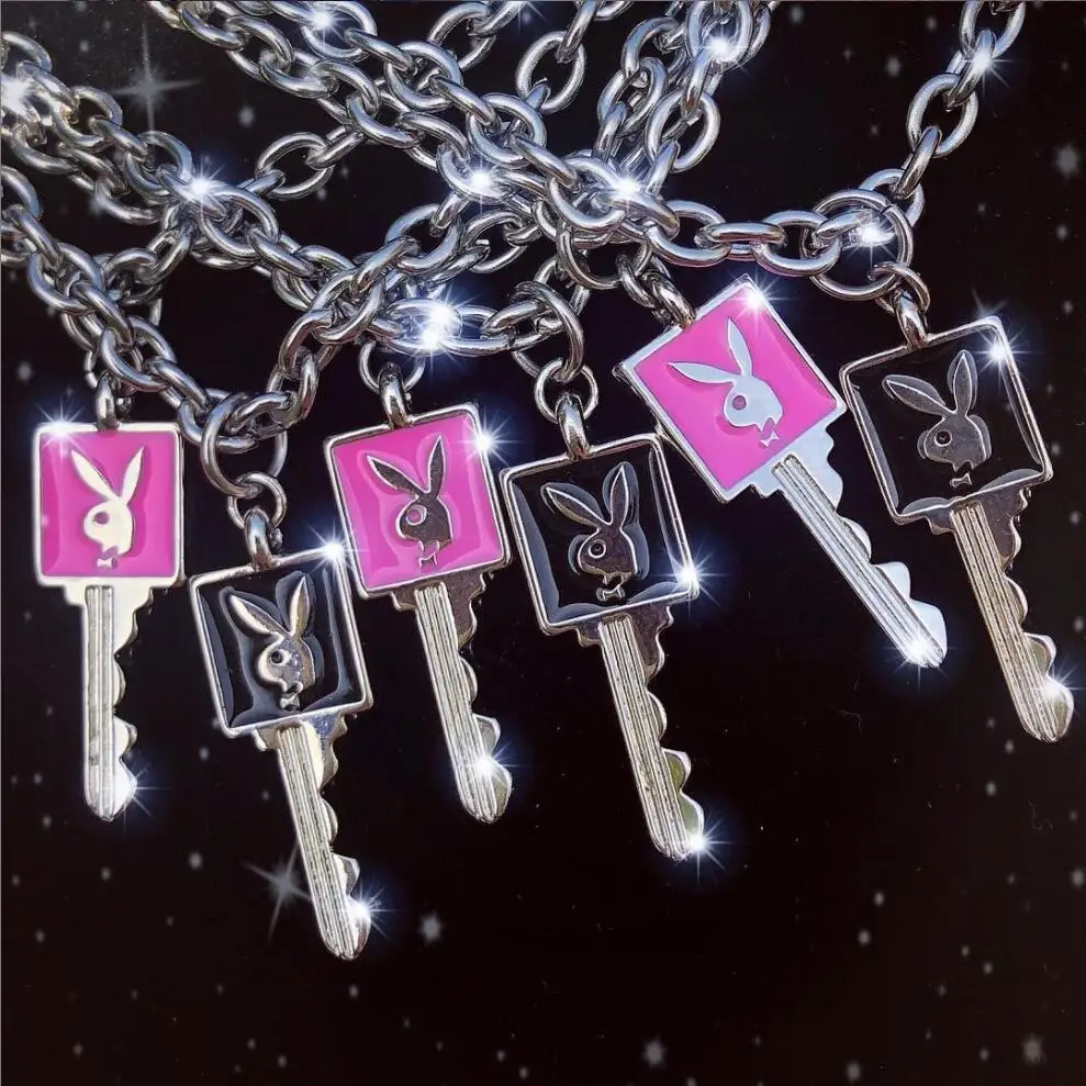 Ins Стиль Нержавеющая сталь колье с кулоном фигуркой кролика чокер для