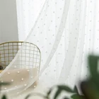 3D плюшевые белые кружевные тюлевые шторы в горошек для окна гостиной спальни прозрачная панель для окна индивидуальная панель