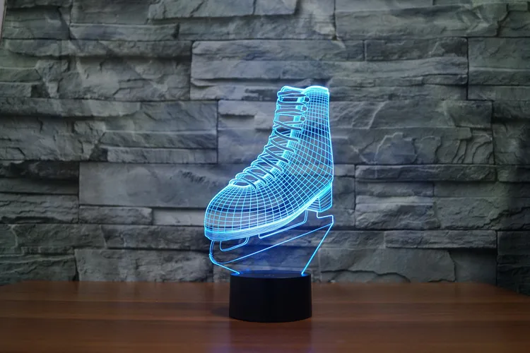 

Skates Shoes 3d Lamp 7 Colors Touch Remote Control USB LED 3D Night Lights Kids Gift Bedroom Living Room Decoration Lighting