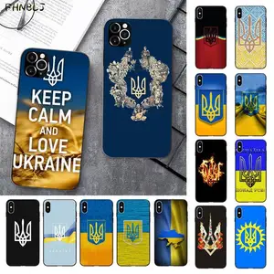 Ukraine Flag DIY Painted Bling Phone Case for iPhone 13 12pro max 11 pro XS MAX 8 7 6 6S Plus X 5 5S