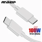 Кабель зарядный ANWEIP с USB Type-C на USB Type-C, 5 А, 100 Вт