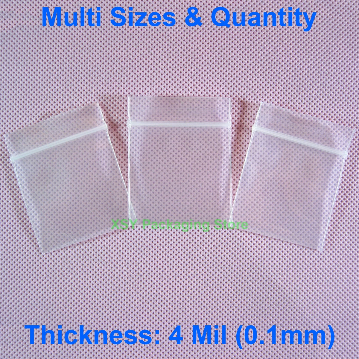 4 Mil толстое Ziplock мешки для многократного использования, на молнии Внешние размеры " x 1,2"/1," x 1,5"/1," x 2"(25x30 мм/30x40 мм/40x50 мм