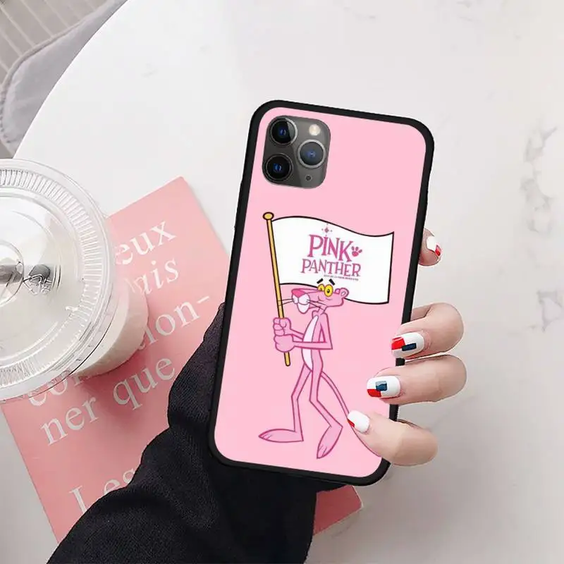 

Cute funny cartoon Pink Panther Phone Case for iPhone 11 12 mini pro XS MAX 8 7 6 6S Plus X 5S SE 2020 XR