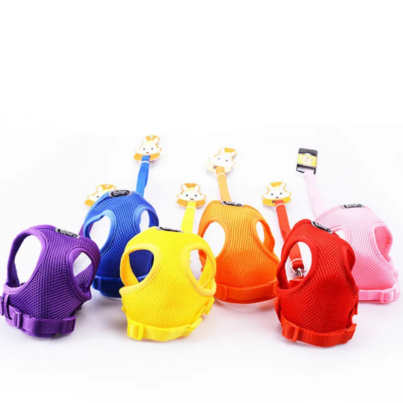 Товары для питомцев поводок собак набор жилетка Полиэстеровая дышащая сетка