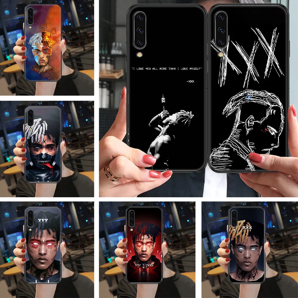 Чехол Rapper XXXTentacion Triple X для телефона Samsung Galaxy A 3 5 7 8 10 20 21 30 40 50 51 70 71 E S 2016 2018 4G black