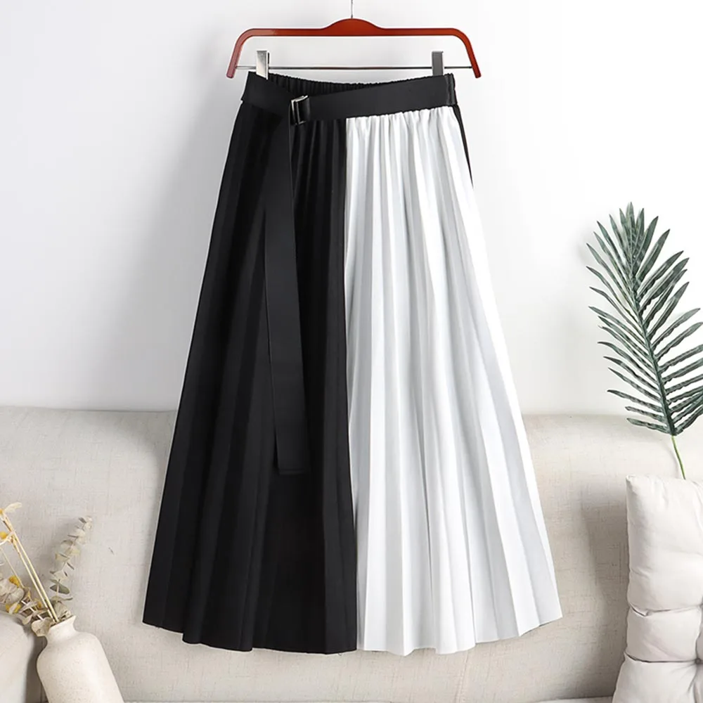 

Юбка Женская длинная составного кроя с высокой талией, в японском стиле